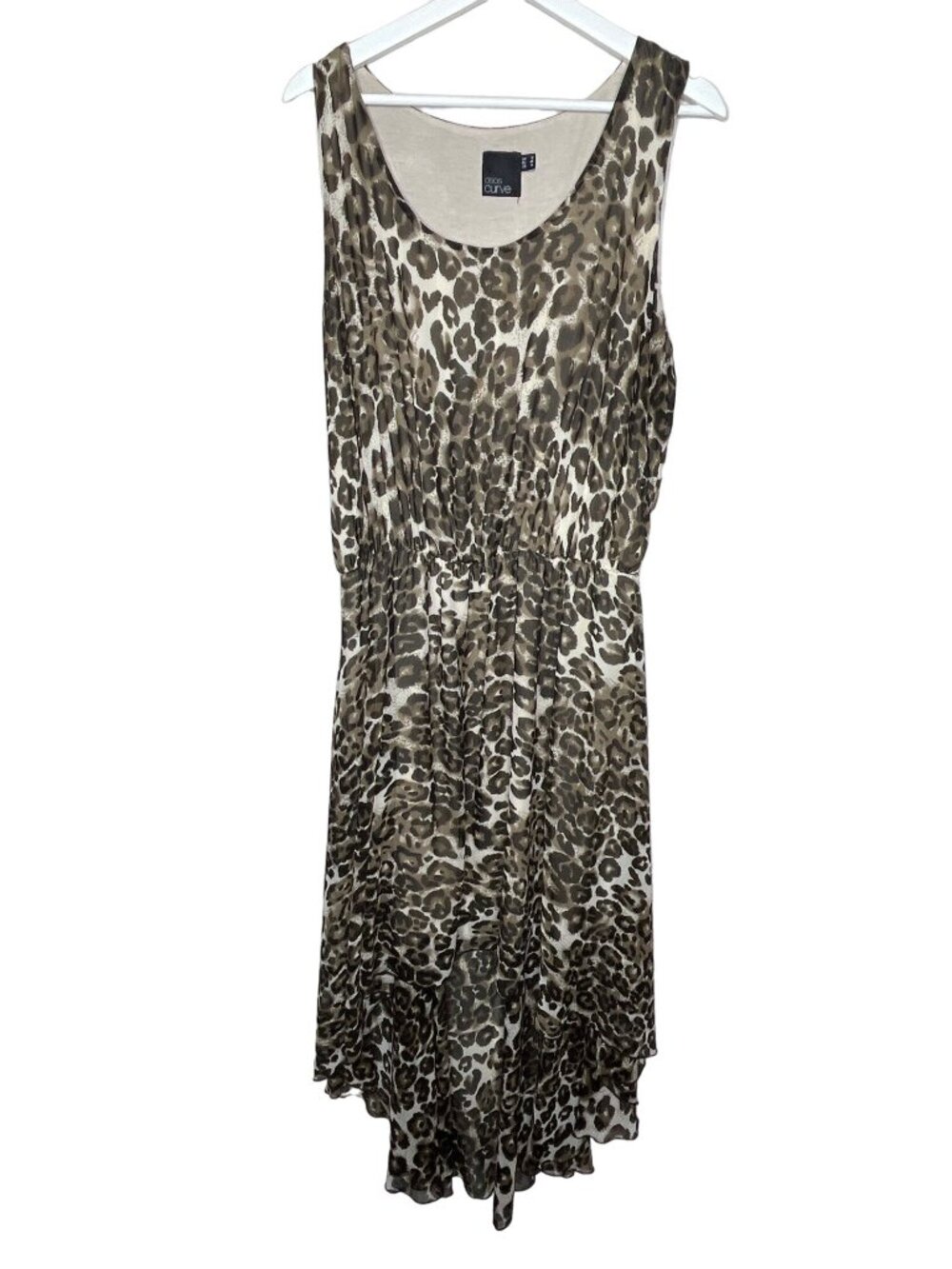 ASOS Curve Leopard Print Maxi Dress Size 14